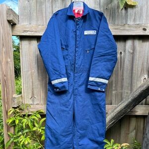 Vintage 1980s Continental Airlines Insulated Utility Coverall. Size M-L